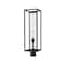 Z-Lite Dunbroch 1 Light Outdoor Post Mount Fixture, Black & Clear 584PHBR-BK - alternate 4